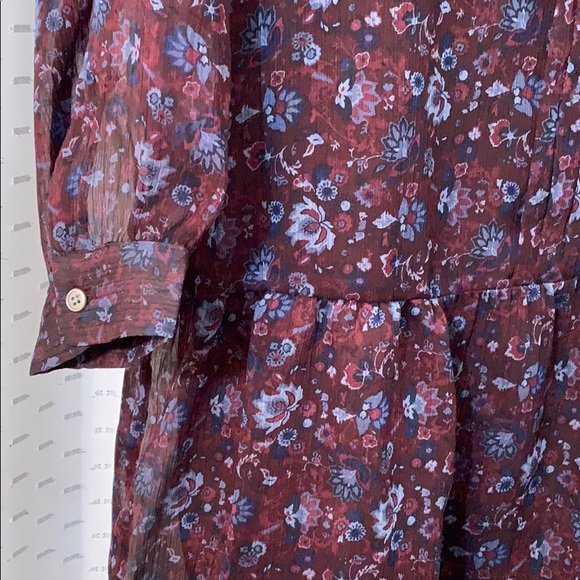 🌟Host Pick✨Loft-Floral Pleated Flounce Dress - Picture 3 of 7